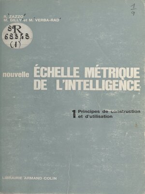cover image of Nouvelle échelle métrique de l'intelligence (1)